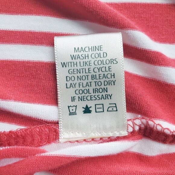 Max Studio Fit & Flare Candy Cane Red & White Stripe Deep V Neck Dress Size S - Picture 9 of 13